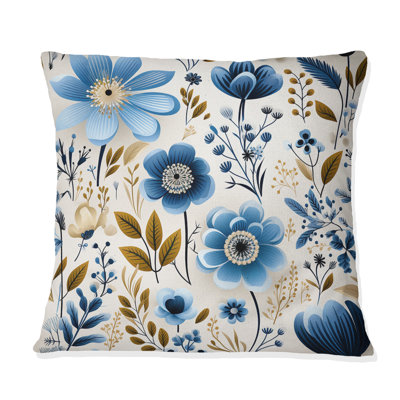 Coussin Nordic Blue Bloom