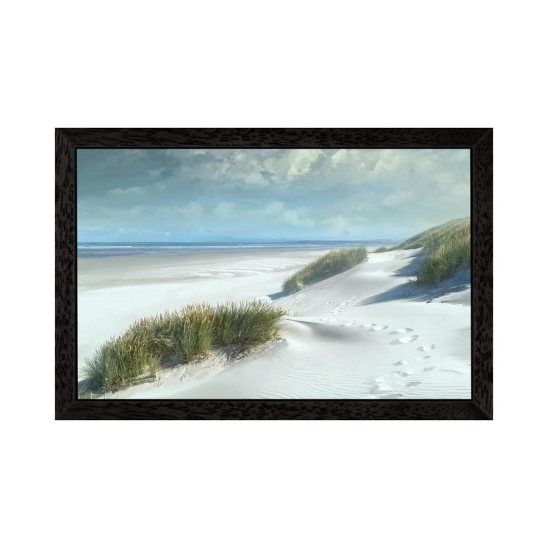 White Sands by Mike Calascibetta - Floater Frame Print on Canvas, Black
