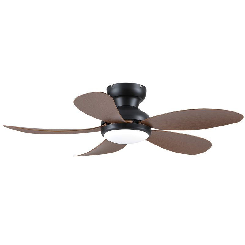 Ventilateur de plafond encastré à 5 pales à profil bas de 42 po avec lumière DEL, moteur à courant continu et télécommande
