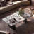 Modern minimalist rectangular marble coffee table-185942378
