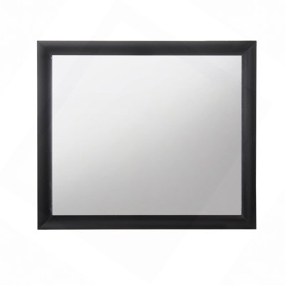 Rubberwood Frame Wall Mirror, Okume Veneer Finish, Minimalist MDF/Chipboard Design, Modern Home Decor