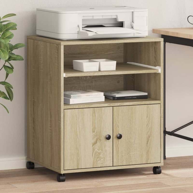 74cm H x 60cm W Printer Stand, Sonoma Oak