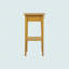 Table de chevet contemporaine jaune