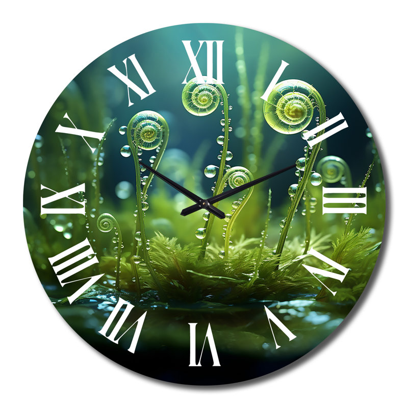 Portrait d'une horloge murale hibou blanc et turquoise, Grand