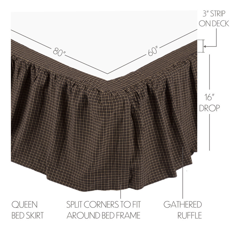 Kettle Grove Tailored Bed Skirt, Queen