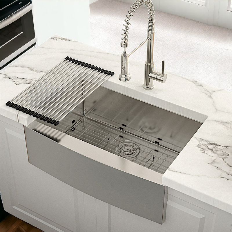 Évier de cuisine en acier inoxydable à double cuve encastrable 24 po L