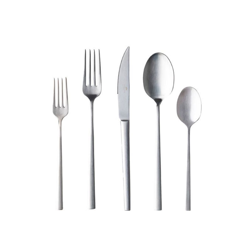 Couverts 5 pièces, Acier inoxydable brossé