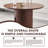 Round Dining Table with Two-Layer Storage and Sliding Door