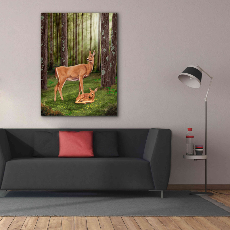 «Arriya Doe And Fawn» par Chris Dobrowolski, H 54 po x l 40 po x P 1,5 po