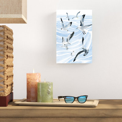 Reproduction d’art sur toile tendue « Seagull soiree II » par Annie Warren