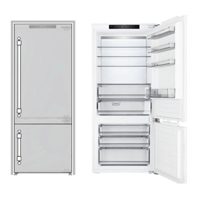 ILVE  28 inch Bottom Freezer Refrigerator with 12 cu. ft. Capacity, Automatic Ice Maker in Panel Ready