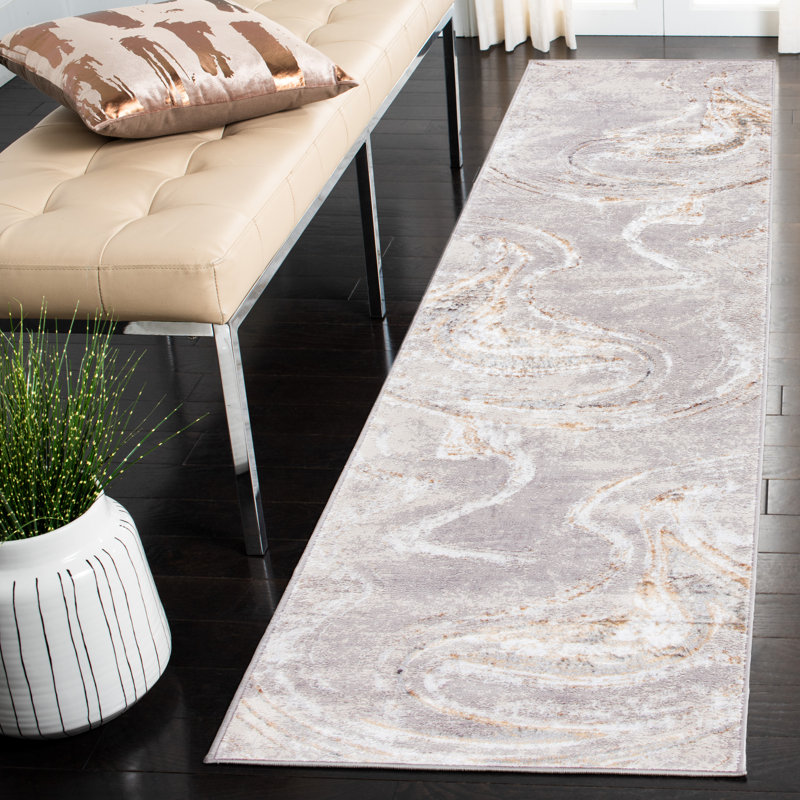 Ozturk Performance Abstract Rug, Runner 2'2" x 17'