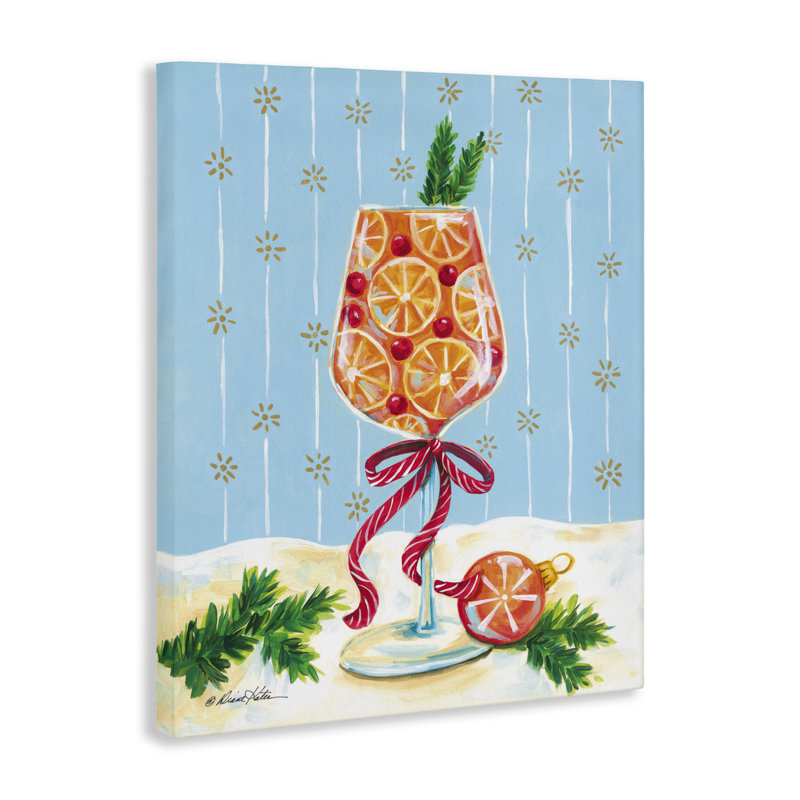 Toile de cocktail festive aux fruits, design par Diane Kater, H 20 po x l 16 po