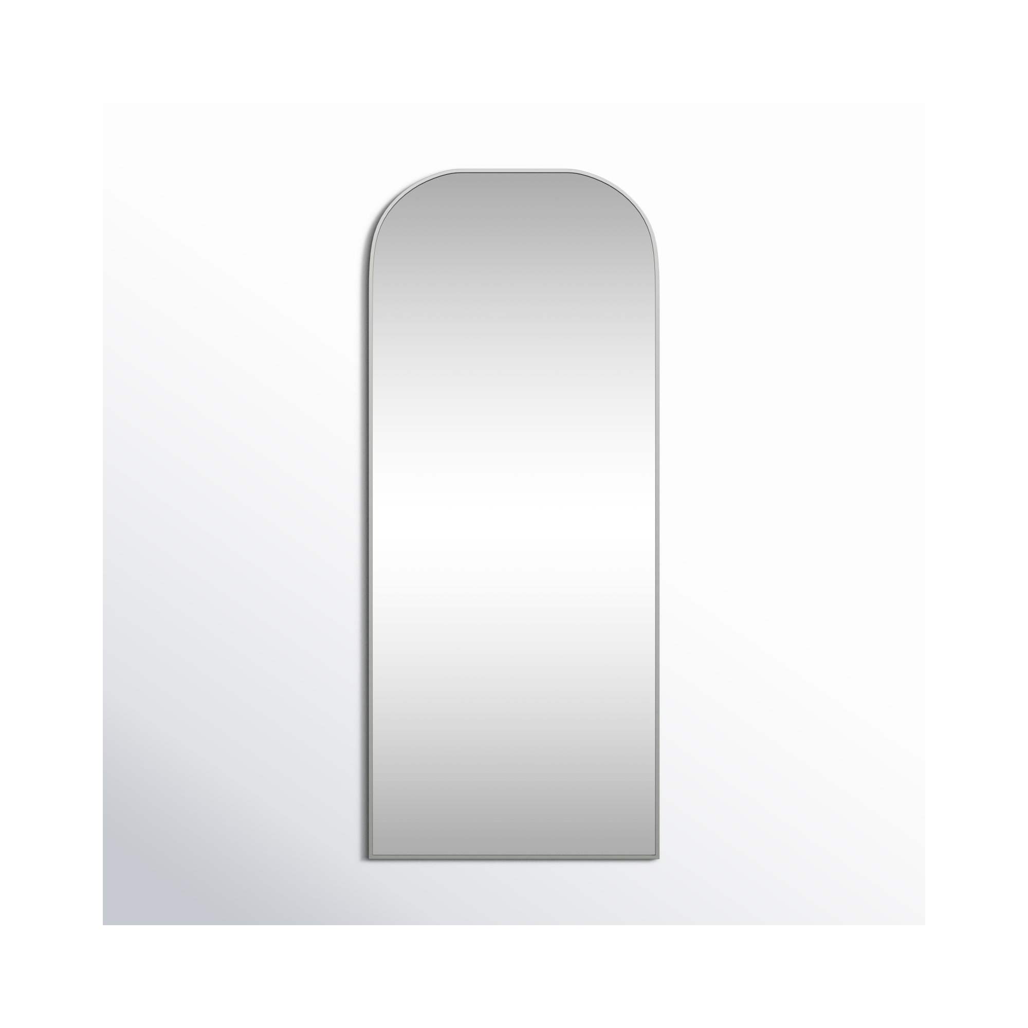 Sabine Metal Wide Arch Wall Mirror, Silver, 76" x 32"