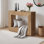 Console de couloir de style campagnard de 47 po, table d'entrée vintage minimaliste avec tablettes ouvertes - canapé de rangement en bois derrière le canapé