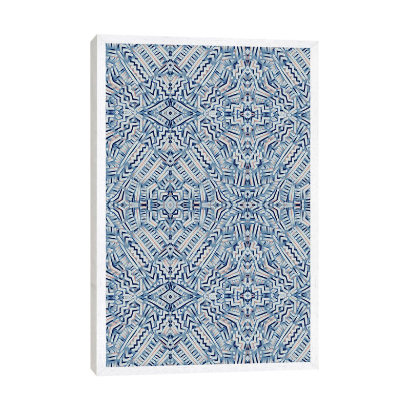 Clandestine Blue - Print on Canvas, White Framed, 101.6 cm H x 66.04 cm W