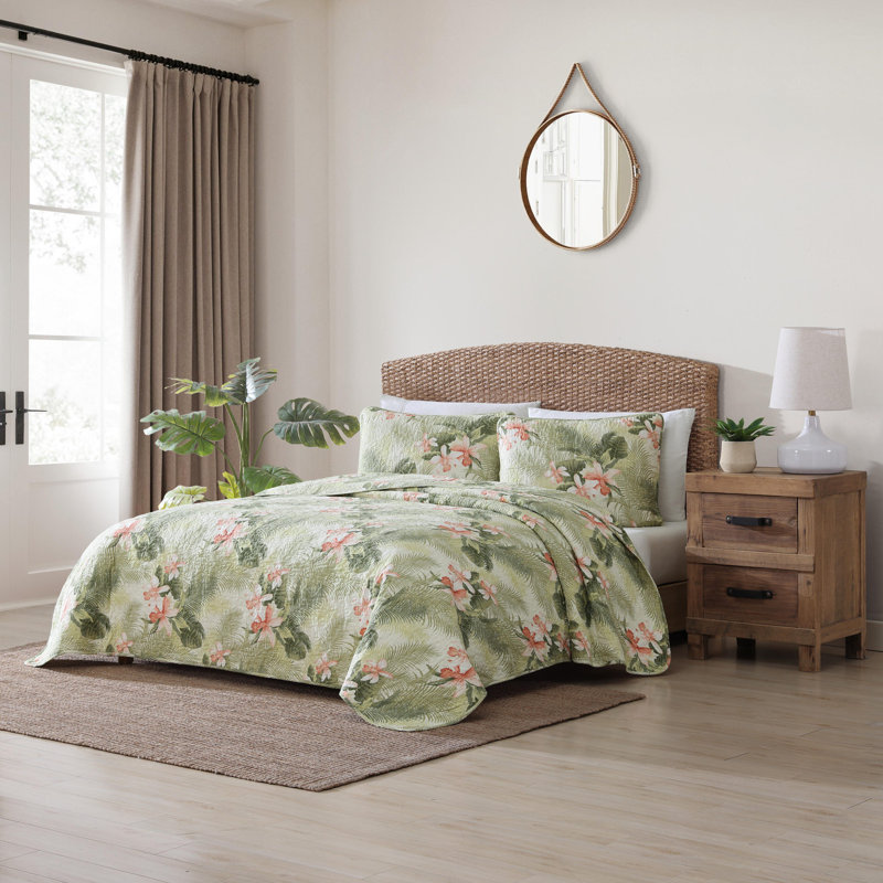 Ensemble de courtepointe réversible Tommy Bahama, Courtepointe grand + 2 couvre-oreillers standard