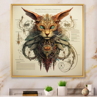 Mythique créature, dessin schématique II sur toile