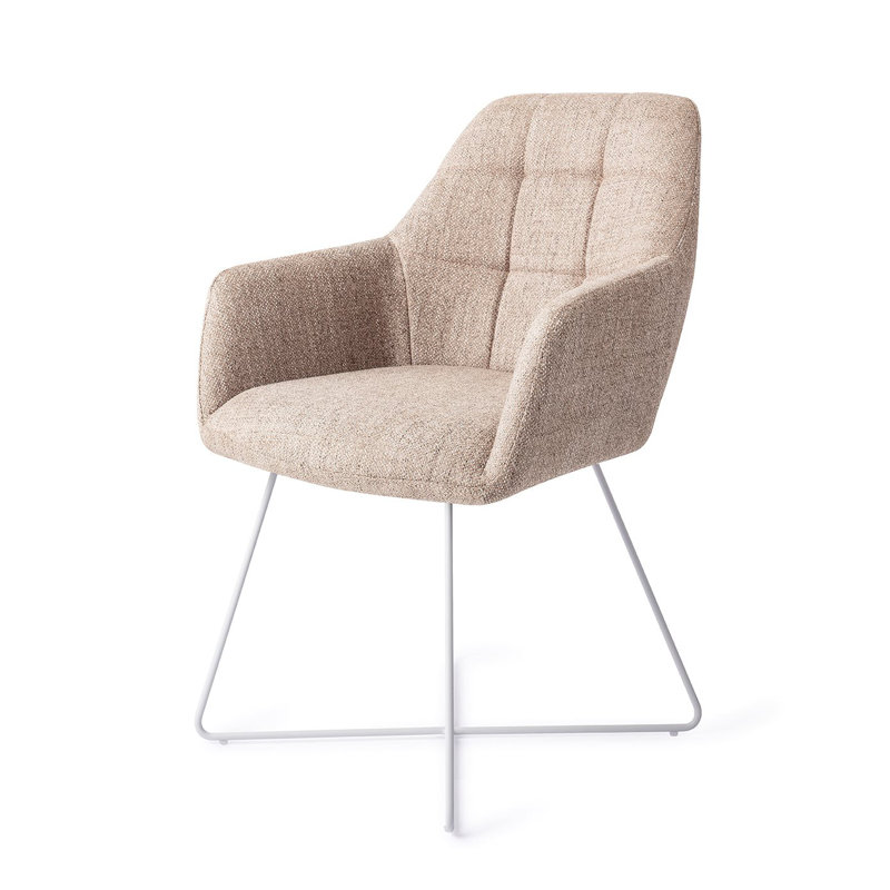 Dejahn 48cm H Polyester Upholstered Metal Armchair, Grey