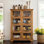 Armoire de rangement en bois moderne avec 8 portes en verre Varese
