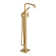 Square 1-Handle Freestanding Floor Mount Tub Filler Trim Kit with 1.75 GPM Square Hand Shower