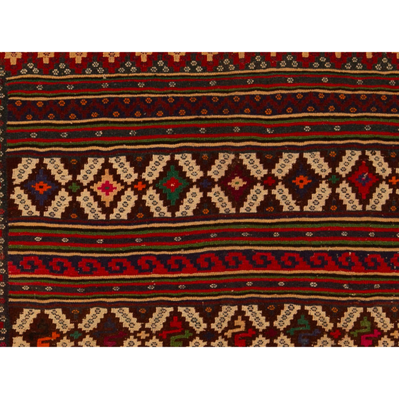 Hand Knotted Wool Area Rug in Multi