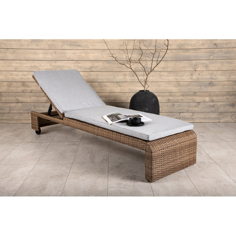 Leola 197cm Long Reclining Single Chaise with Cushions