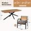 Ensemble de salle à manger moderne 7 pièces, 1 table et 6 chaises-2059999008