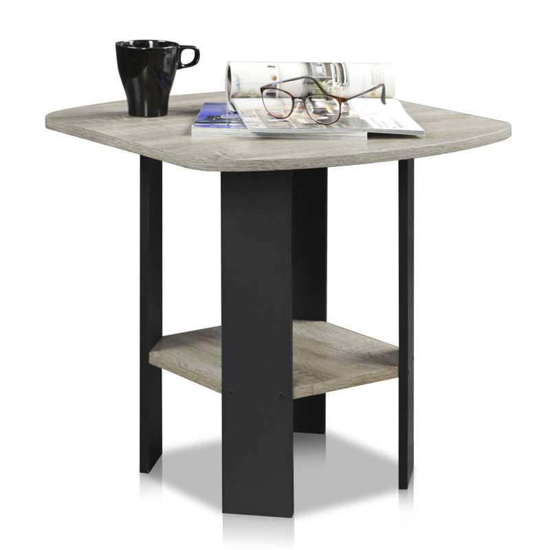 End Table, French Oak Grey/Black