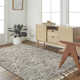 Talon Geometric Hand-Knotted Wool Area Rug in Gray/Brown