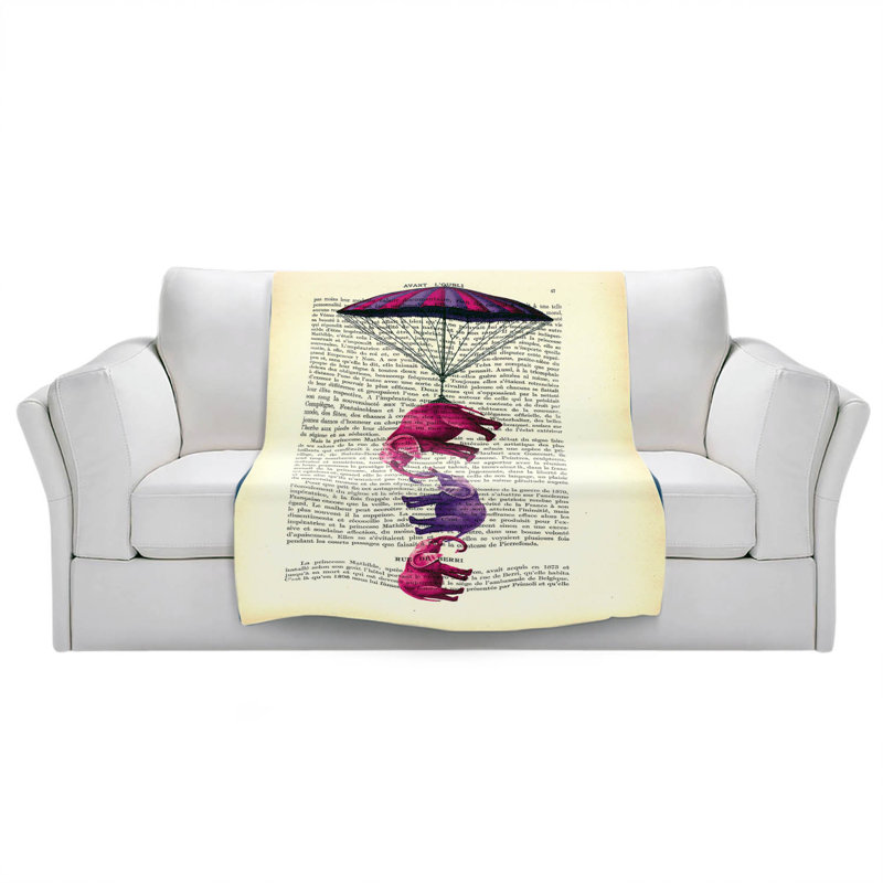  Couverture parachute éléphants, 51 po x 60 po