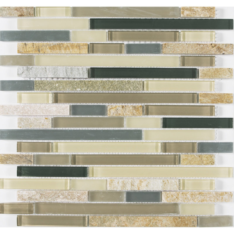 Carreau de mosaïque en verre 1 po x 3 po Victory Brick