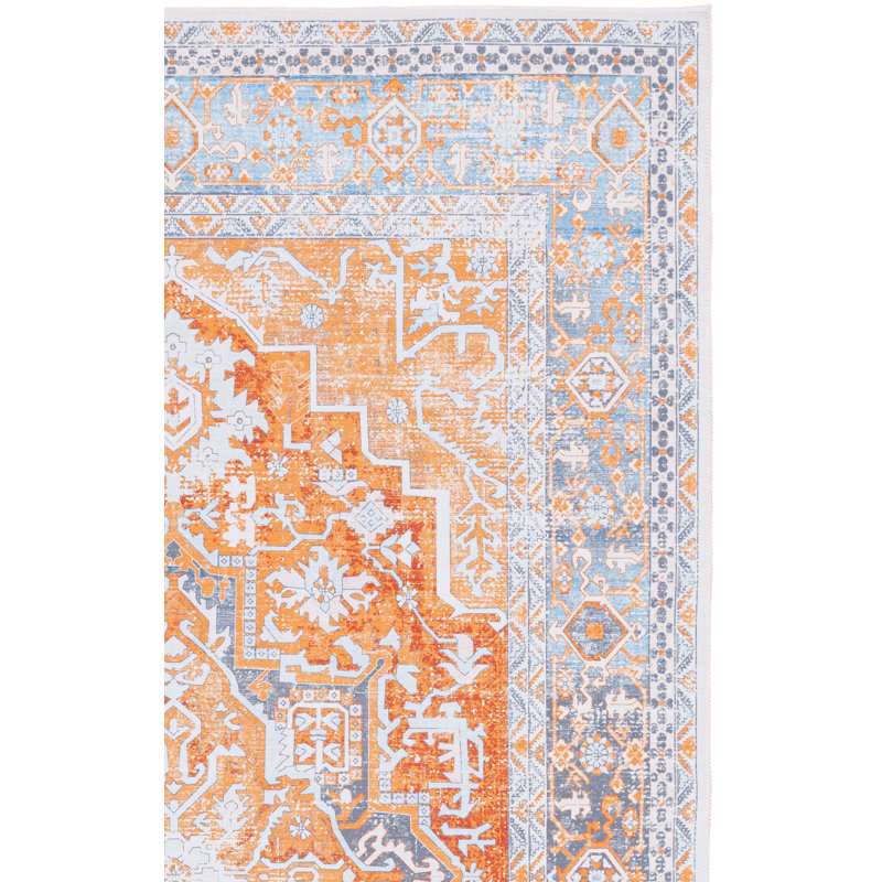 Shealin Machine Washable Performance Oriental Rug, Square 6'