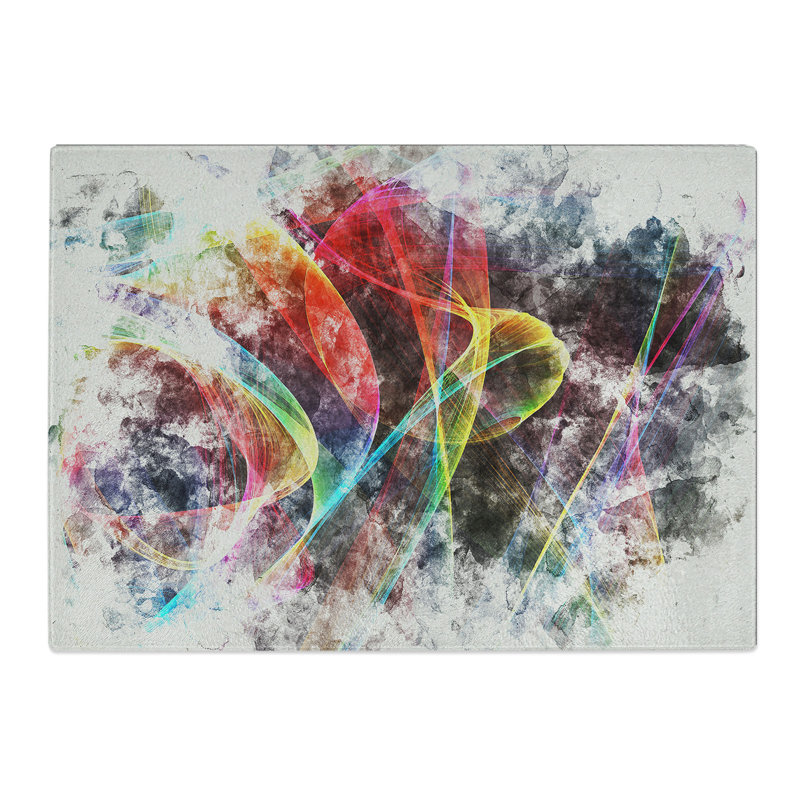 Vol (2) Watercolour Chopping Board, 0.4cm H x 28.5cm W x 39cm L
