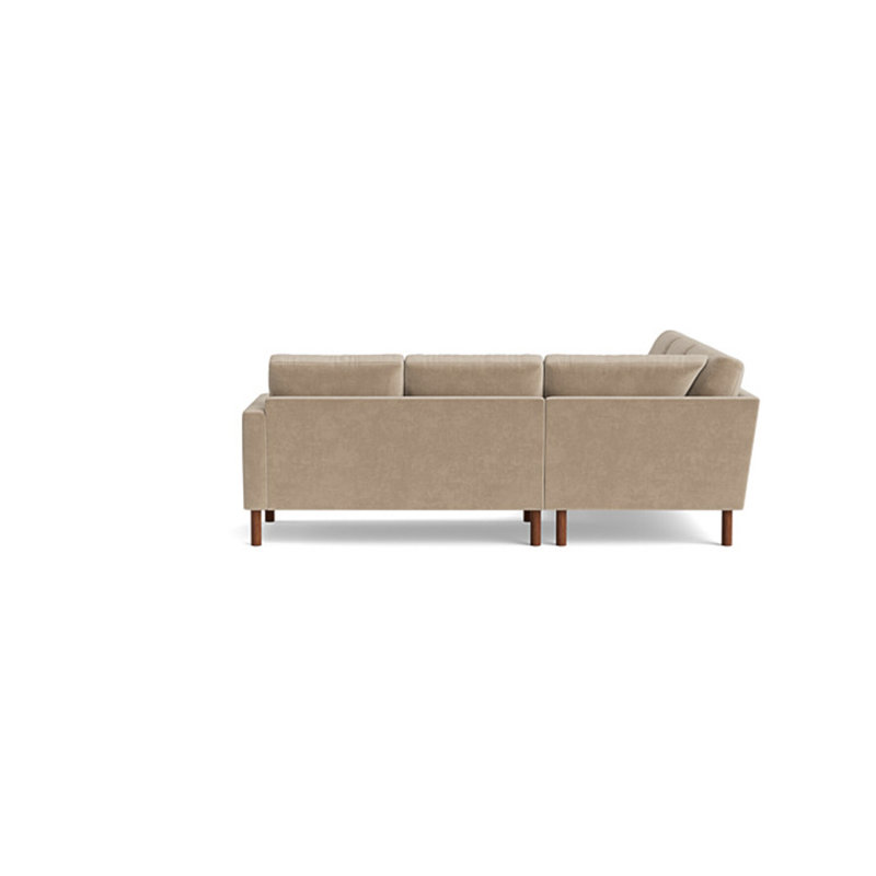 Laguna Sectional, Left Hand Facing, Velvet - Beige