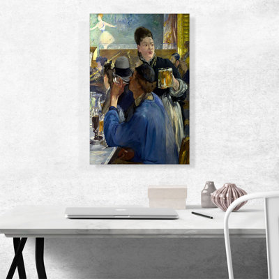«Coin d'un café-concert 1880» par Edward Manet, reproduction d'art sur toile tendue