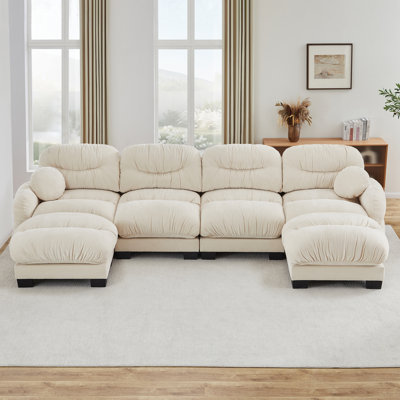 Canapé modulaire en tissu chenille