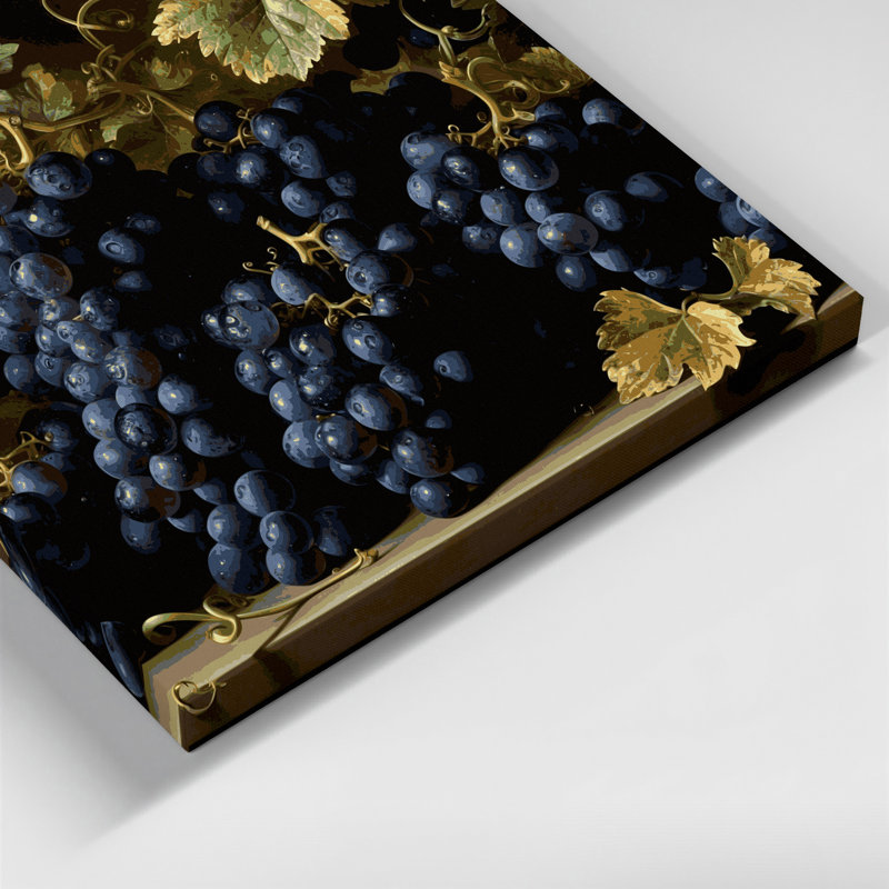 «Fruit Raisin Kyoho», art mural sur toile noire, H 24 po x l 36 po