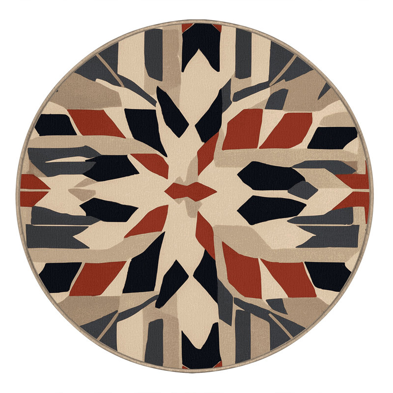 Perpetual Angles Rug, Round 8'