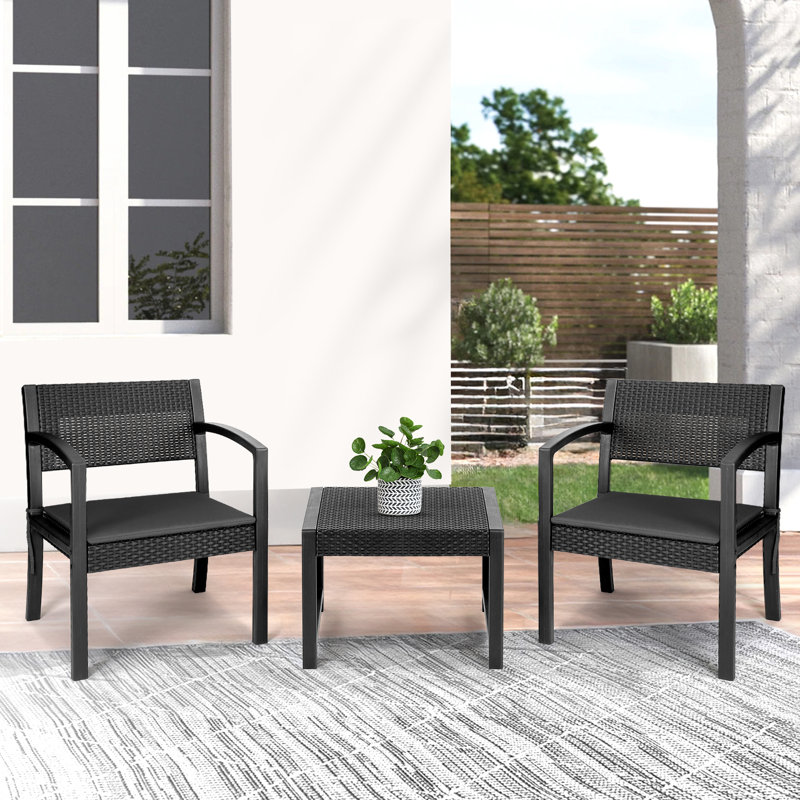 Ardengo Rectangular 2 - Person Bistro Set with Cushions