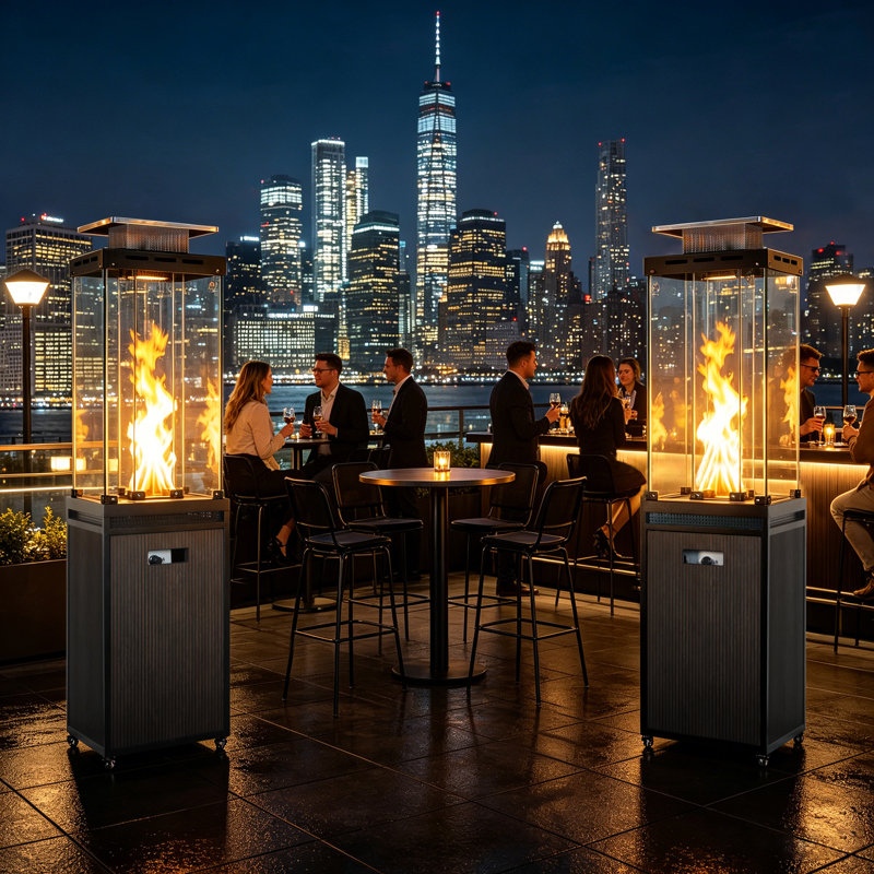 41000 Propane Standing Patio Heater(Set of 2)
