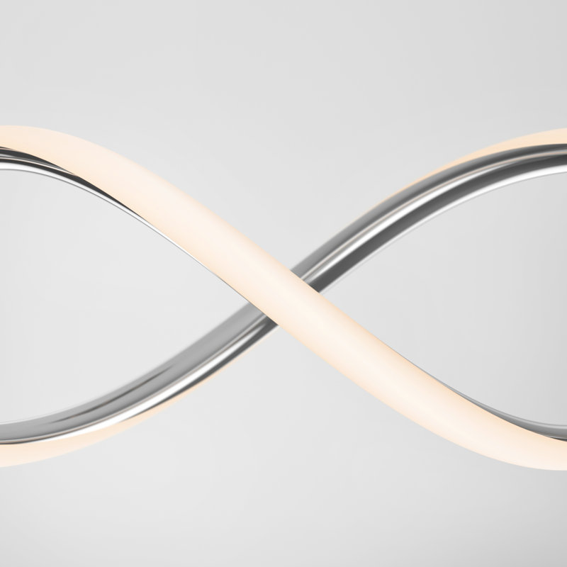 Luminaire suspendu ADN linéaire, chrome
