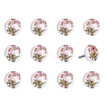 Hand Painted 1.5" Diameter Mushroom Knob Multipack