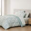Ensemble d'édredon pour grand lit 7 pièces avec ensemble de draps, vert