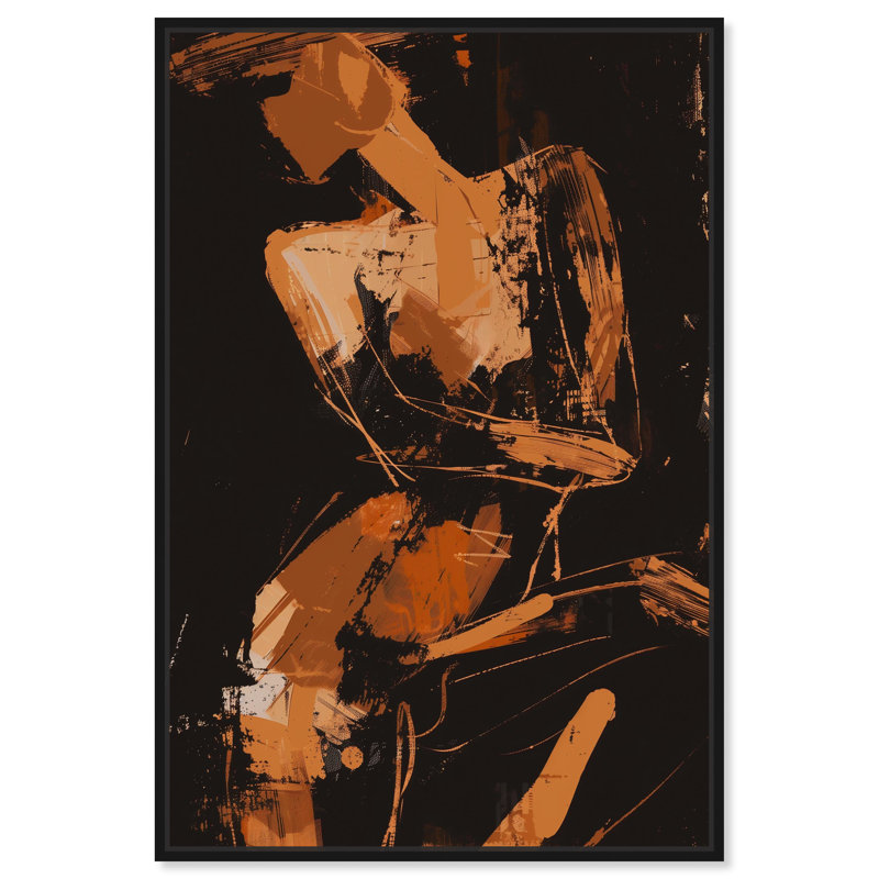 «Graceful Abstraction» par Art Remedy, Cadre noir, H 25 po x l 17 po