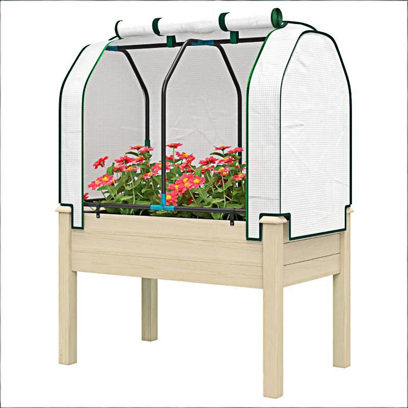 Practical Raised Garden Bed Planter Box, Natural Wood