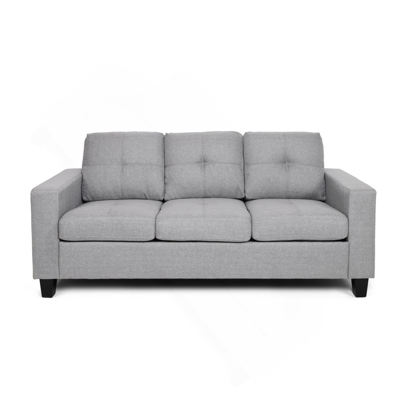 Three-Seater Sofa With Wood Legs