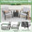 Debhra Metal Outdoor Dining Armchair with Cushions