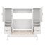 Lit escamotable Boden Modern Farmhouse avec armoires latérales, tiroirs et tablettes, conception peu encombrante