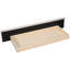 Grand lit avec tête de lit tapissier en velours, 1 grand tiroir de rangement et 2 tabourets latéraux (rangement beige beige, tiroir, tête de lit à oreilles et-28922447